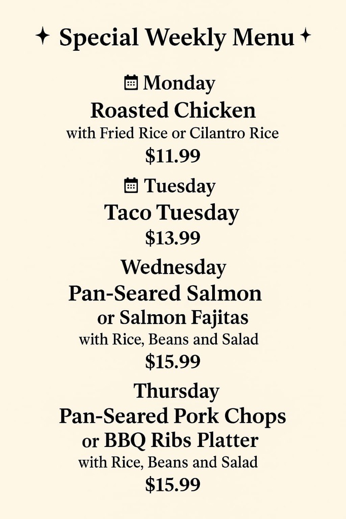 Weekly Specials